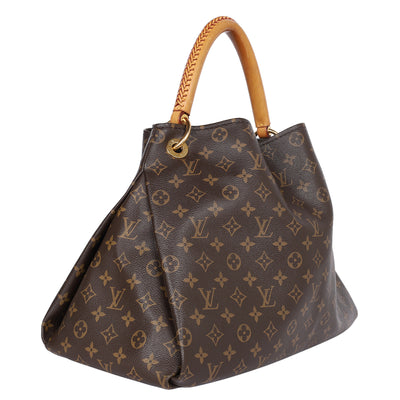 Artsy MM Monogram Leather Shoulder Bag