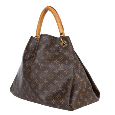 Artsy MM Monogram Leather Shoulder Bag