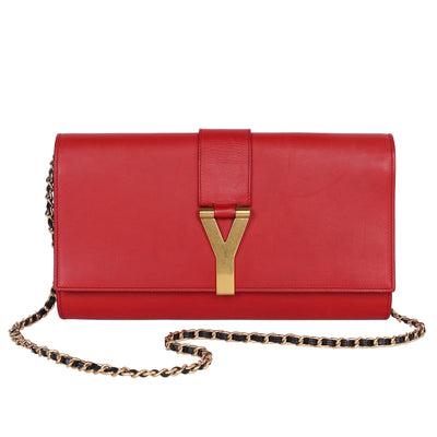 Lingne Y Clutch in Red
