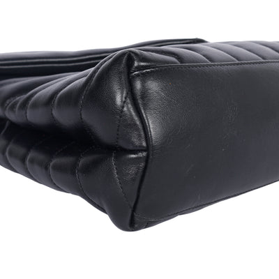 Calfskin Y Quilted Monogram Monochrome Medium Loulou