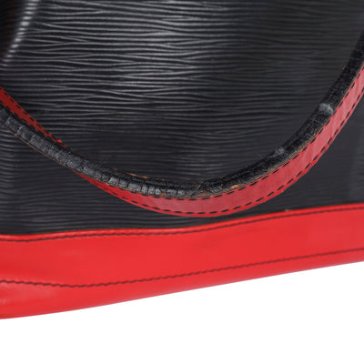 Black/Red Epi Leather Large Noe Bag