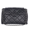 Black Quilted Lambskin Classic Flap Shoulder Bag - Silver Chain