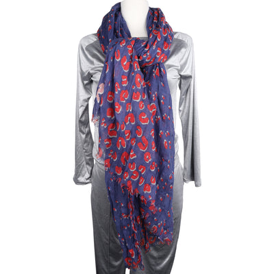 Cashmere Silk Sprouse Leopard Confetti Stole Denim