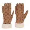 Monogram Shearling Mouton Gloves 7.5 (Authentic Pre-Owned)