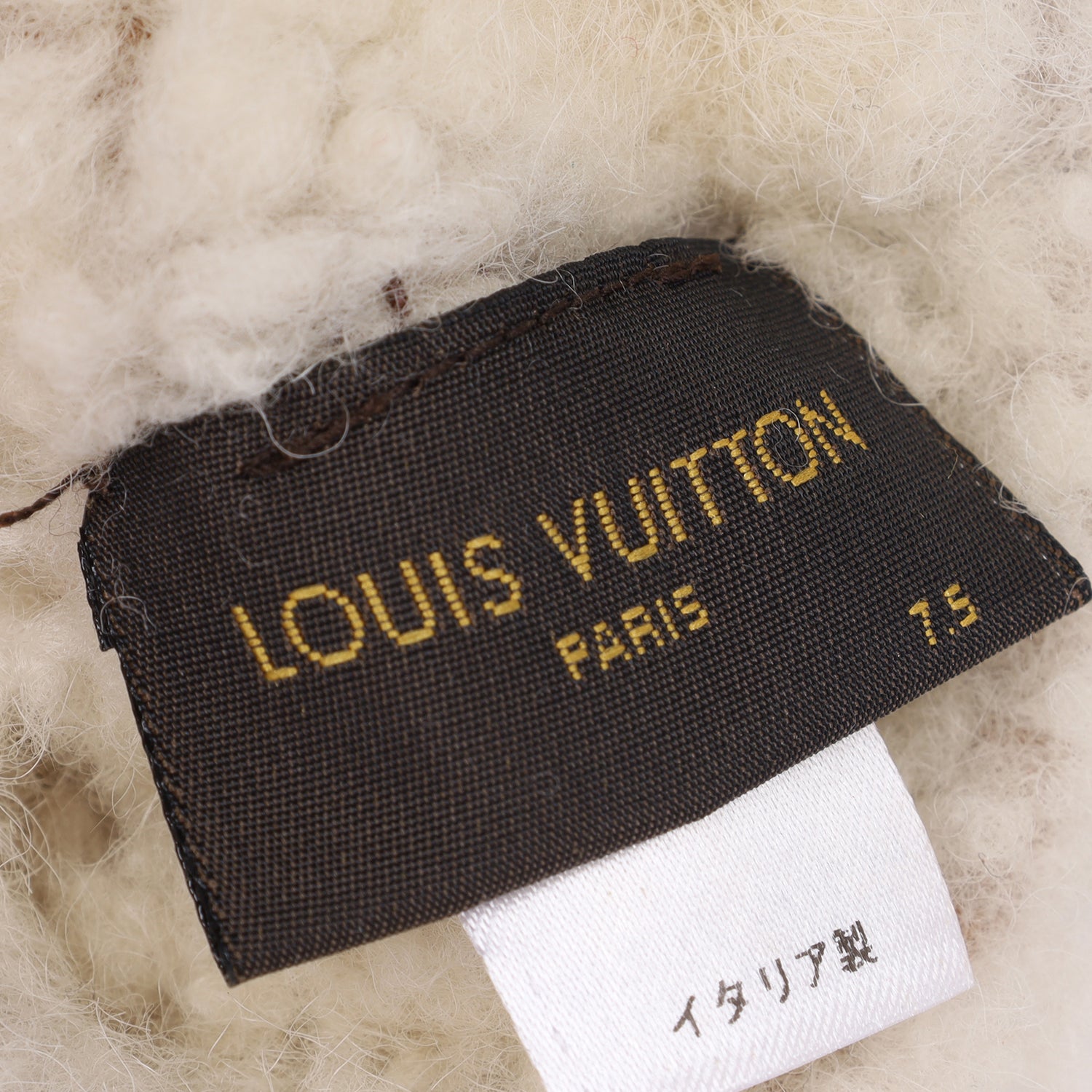 Louis Vuitton Louis Vuitton Muff Shearling Lamb Gloves M76454 Mouton Black  Mitten Auction
