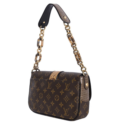 Monogram Alligator Python Shoulder Bag