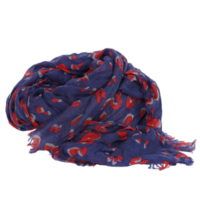 Cashmere Silk Sprouse Leopard Confetti Stole Denim