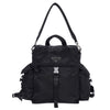 Explore Re-Nylon and leather backpack