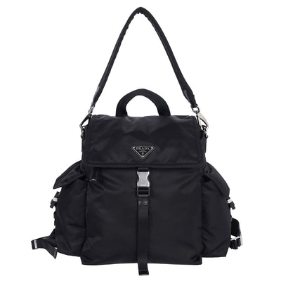 Explore Re-Nylon and leather backpack