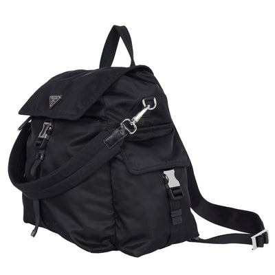 Explore Re-Nylon and leather backpack