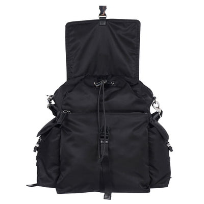 Explore Re-Nylon and leather backpack
