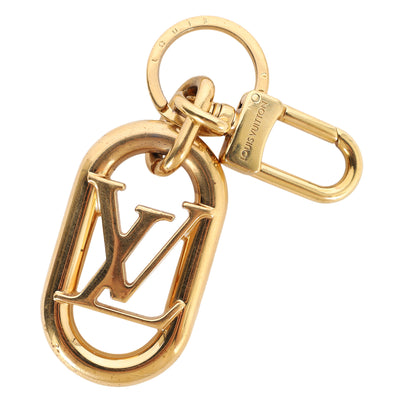 LV Link Keyring Gold in Gold Metal