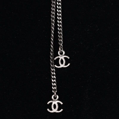 Pearl Bead Enamel CC Baroque Long Necklace