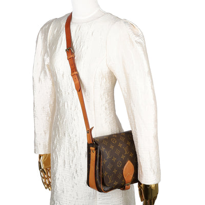 Monogram Canvas Leather Cartouchiere MM Crossbody Bag