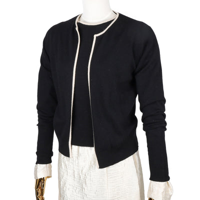 Black Sweater Cardigan Set Size 36