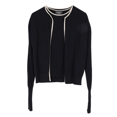 Black Sweater Cardigan Set Size 36