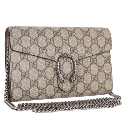 GG Supreme Monogram Mini Dionysus Chain Wallet