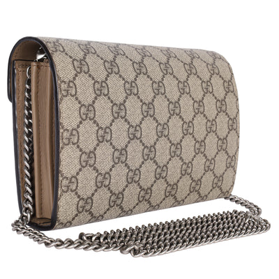 GG Supreme Monogram Mini Dionysus Chain Wallet