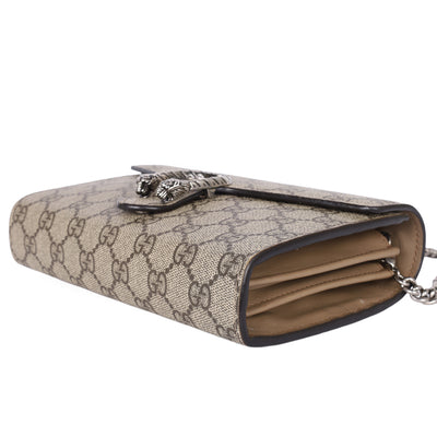 GG Supreme Monogram Mini Dionysus Chain Wallet