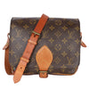Monogram Canvas Leather Cartouchiere MM Crossbody Bag