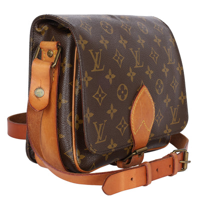 Monogram Canvas Leather Cartouchiere MM Crossbody Bag