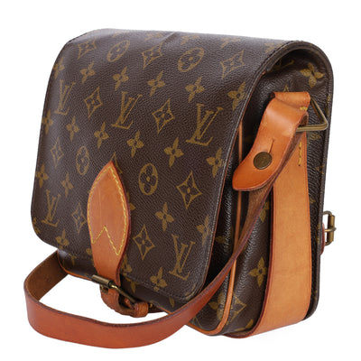 Monogram Canvas Leather Cartouchiere MM Crossbody Bag