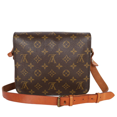 Monogram Canvas Leather Cartouchiere MM Crossbody Bag