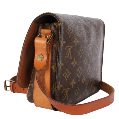 Monogram Canvas Leather Cartouchiere MM Crossbody Bag