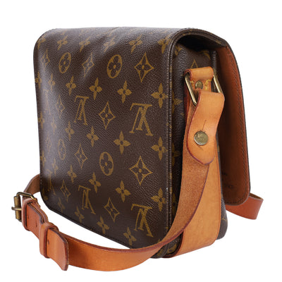 Monogram Canvas Leather Cartouchiere MM Crossbody Bag