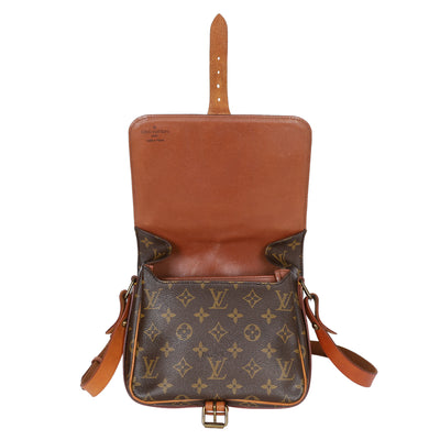 Monogram Canvas Leather Cartouchiere MM Crossbody Bag