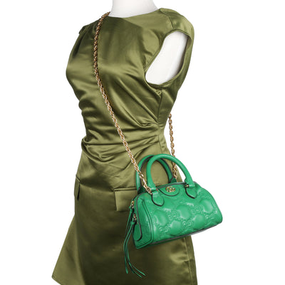 GG Marmont Chain Matelasse leather handbag Green