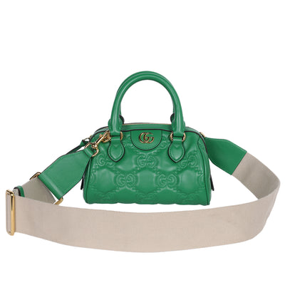 GG Marmont Chain Matelasse leather handbag Green