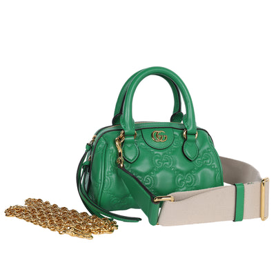 GG Marmont Chain Matelasse leather handbag Green