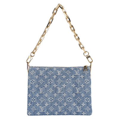 Monogram Denim Coussin PM Blue