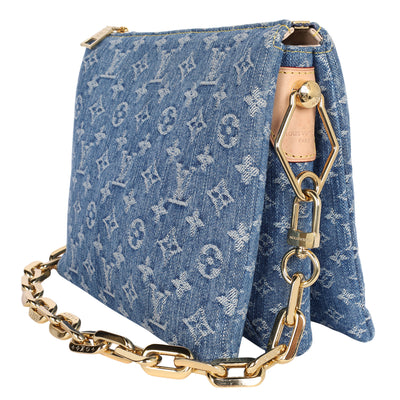 Monogram Denim Coussin PM Blue
