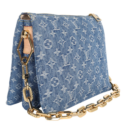 Monogram Denim Coussin PM Blue