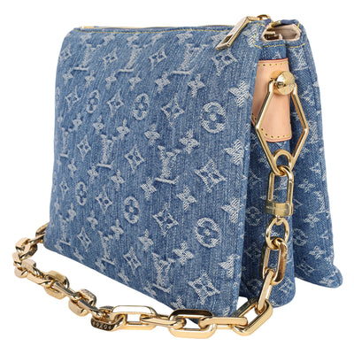 Monogram Denim Coussin PM Blue