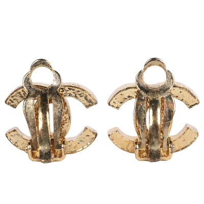 Chanel Gold Clip On Earrings