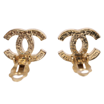 Chanel Gold Clip On Earrings