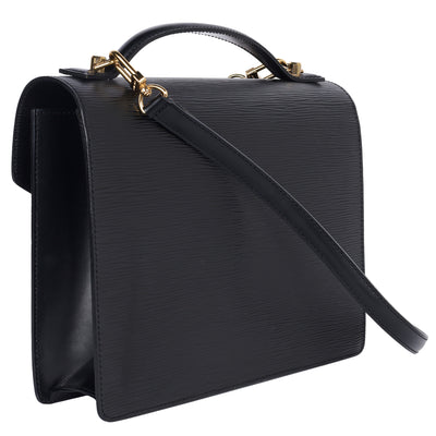 Black Epi Leather Monceau Crossbody Bag