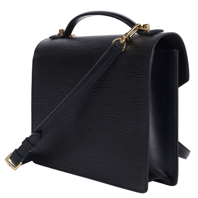 Black Epi Leather Monceau Crossbody Bag
