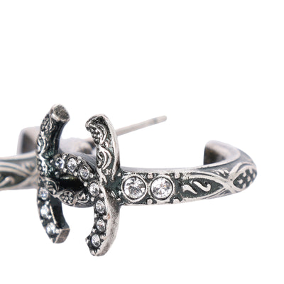 COCO Mark rhinestone earring Metal Ladies