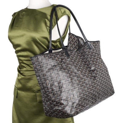 Goyardine St.Louis GM Shoulder Bag Tote Black