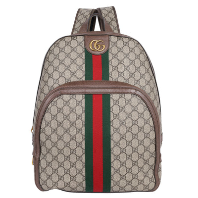 GG Supreme Monogram Ophidia Day Backpack Brown