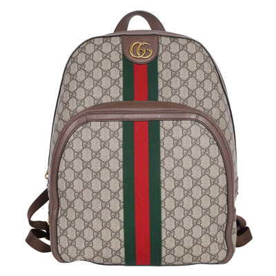 GG Supreme Monogram Ophidia Day Backpack Brown