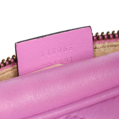 Calfskin Matelasse Small Marmont Chain Shoulder Bag Pink