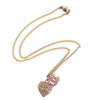 CC Rhinestone Necklace Pink