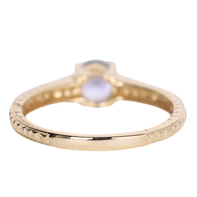 Tanzanite diamond Solitaire ring 14k Round