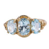 Blue Topaz Gold 3 Stone Ring Size 6.75 (Authentic Pre-Owned)