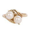 Double Pearl Ring 10KT Size 6.5 (Authentic Pre-Owned)